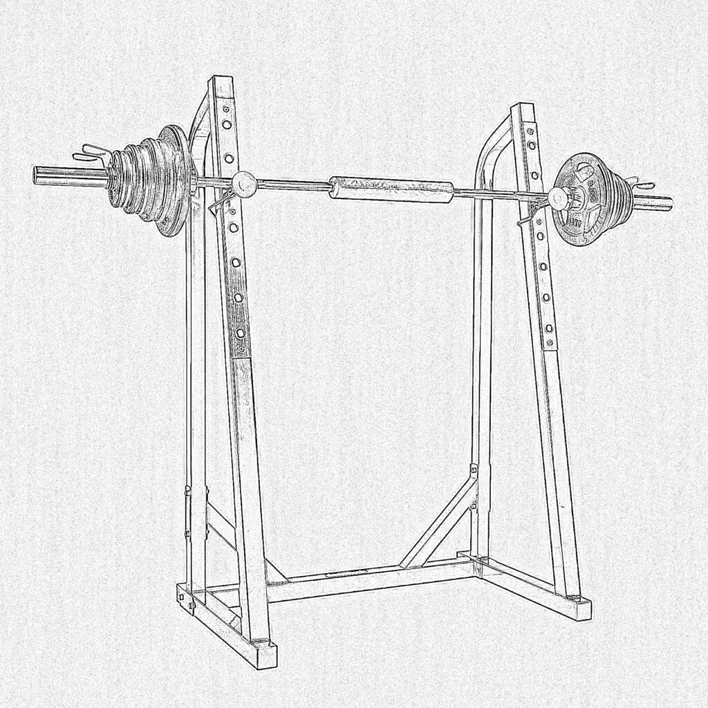 Squat Rack with Weights PowerRackKing